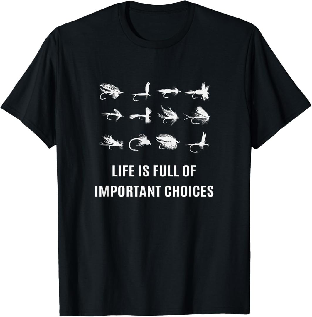 Fly Fishing T-Shirt (Small, Black)