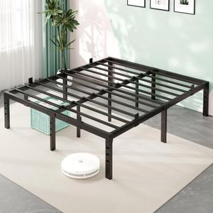 Queen Size Bed Frame, 14 Inch Metal Platform Bed Frame Queen Size, Mattress Anti-Slip Design, Heavy Duty Sturdy Mattress Foundation, Under bed storage, No Box Spring Needed, Easy Assembly, Black Queen Size Bed Frame, 14 Inch Metal Platform Bed Frame Queen Size, Mattress Anti-Slip Design, Heavy Duty Sturdy Mattress Foundation, Under bed storage, No Box Spring Needed, Easy Assembly, Black