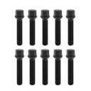 M14x1.5mm Ball Seat Wheel Lug Bolt for Volkswagen 19mm Hex 65mm Shank Length Sturdy | Extended Bolts Black 10 Pcs