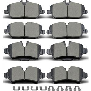 D1308 D1309 8pcs Ceramic Front Rear Brake Pads Set With Clips Fit For Mini Cooper 2007 2008 2009 2010 2011 2012 2013 2014 2015