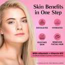 Trilogy Kit for PCOS Facial Hair Removal for Women - Clinical Grade Hair Remover for Women Chin Upper Lip - 3 Step System Lasts 3-4 Weeks - Soothing Gel with Aloe Vera & Vitamin E
