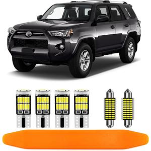 16pcs Interior LED Lights Kit Super Bright LED Map Dome Light Bulbs for 2010-2019 2020 2021 2022 2023 Toyota 4Runner all models, 6000K Cool White