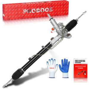 PHOBOOS Hydraulic Power Steering Rack and Pinion Assembly Compatible with Honda Civic 2006-2010, L4 1.8L. New Unit, Leak-proof, Direct Bolt-On Fit, Ref. 26-2718