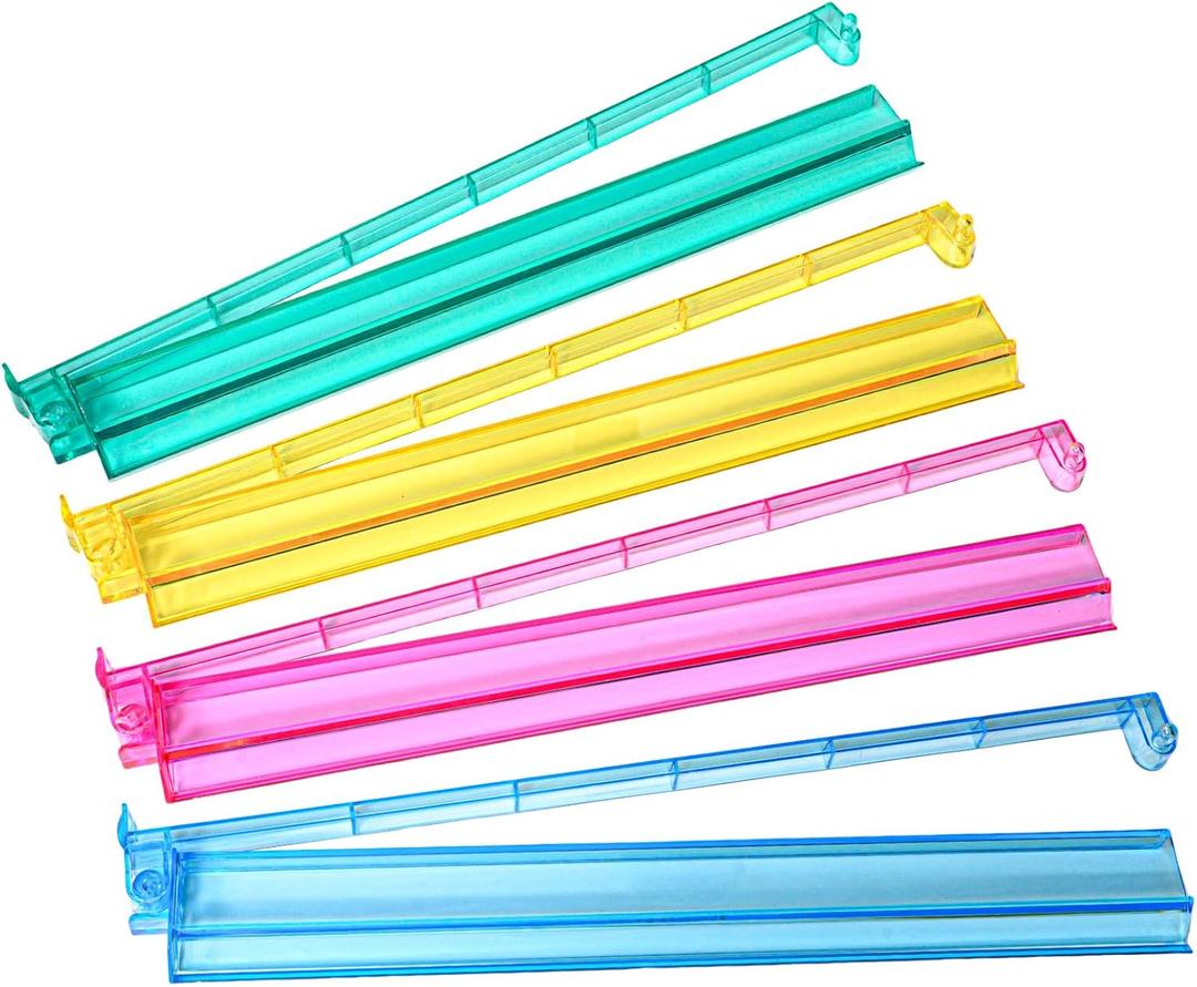 Mahjong Racks with Pushers4 Color Acrylic American Mahjong Tile Racks, Durable & Lightweight, Built-in Tile Pusher for Easy Play- Set of 4