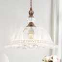 Vintage Pendant Light Fixtures for Kitchen Island Brass Gold 10.6" Glass Small Pendant Lights Adjustable Hanging Light for Hallway Porch Sink Table
