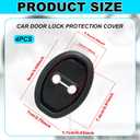 3 x lasuroa 4pcs Silicone Car Door Latch Covers, Universal Door Cushion Slam Stopper Strike Protective Lock Guard Protector for Noise Reduction & Shock Absorber Fits Most Cars SUVs Trucks (Black)