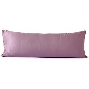 evolive Luxury 100% Tencel Material Silk Feel Cooling Breathable Pillow Cover/Pillowcases (Lavender, 21X54 Body Pillow Cover)
