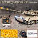 Supdex 1/18 M1A2 Abrams RC Tank, 2.4G Remote Control Tank That Shoot BBS with Smoke, Sound and Lights, 165ft Remote Control Army Model Toy, Military All-Terrain Vehicle for Kids & Adults