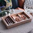 Woho Spanish Cedar Cigar Tray with Adjustable Divider & 6 Count Sheets, Cedar Cigar Tray for Large Cigar Humidor Cabinet/Tupperdor, Cedar Wood Tray for Cigar Storage/Organization/Aging (12"X7"X1.57")
