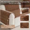 Premium Washable Couch Cover for Dogs, Non Slip Sectional Sofa Protector for L Shape Couch,Dog Couch Cover for Waterproof(1PC/27.6"x27.6",Brown)