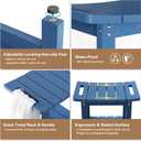 HIPS Shower Benches for Inside Shower, Shower Stool with Space-Efficient Storage Shelf, Waterproof Shower Chair Seat for Spa Bathroom(Navy Blue)