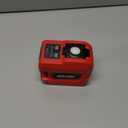 220W Azocek Power Inverter Compatible with Milwaukee 18V Battery, DC 18V to AC 110V Portable Power Station with 1 AC Outlet, 2 USB Ports & 1 Type-C Fast Charging, 400LM LED Work Light (Red)