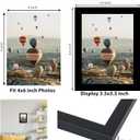 3 x 4x6 Picture Frame Black for Wall Hanging or Tabletop, Wall Mounting Horizontally or Vertically, 4 x 6 Wall Gallery Poster Photo Frame with Shatter Resistant Plexiglass, Black