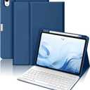 Wenlaty Keyboard Case for iPad Air 11-inch Case with Keyboard (M3/M2, 2025/2024) & Air 5th/4th Gen 10.9'' - Detachable Wireless, Thin & Light Cover with Pencil Holder for iPad Air 11-inch, Abyss Blue
