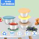 12pc Multicolor Salad Dressing Containers 1.69oz Small Salad Dressing Cups with Lids Stainless Steel Condiment Containers Reusable Sauce Containers for Kitchen Picnic Travel Meal Prep