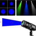 Led Pinspot Light, Czgor 15W Disco Ball Spotlight, RGBW 4 in 1 Mirror Ball Lights with Remote Control, Super Bright LED Pin Spot Light for Parties DJ Club Bar Wedding, RGBW, 2 Pack