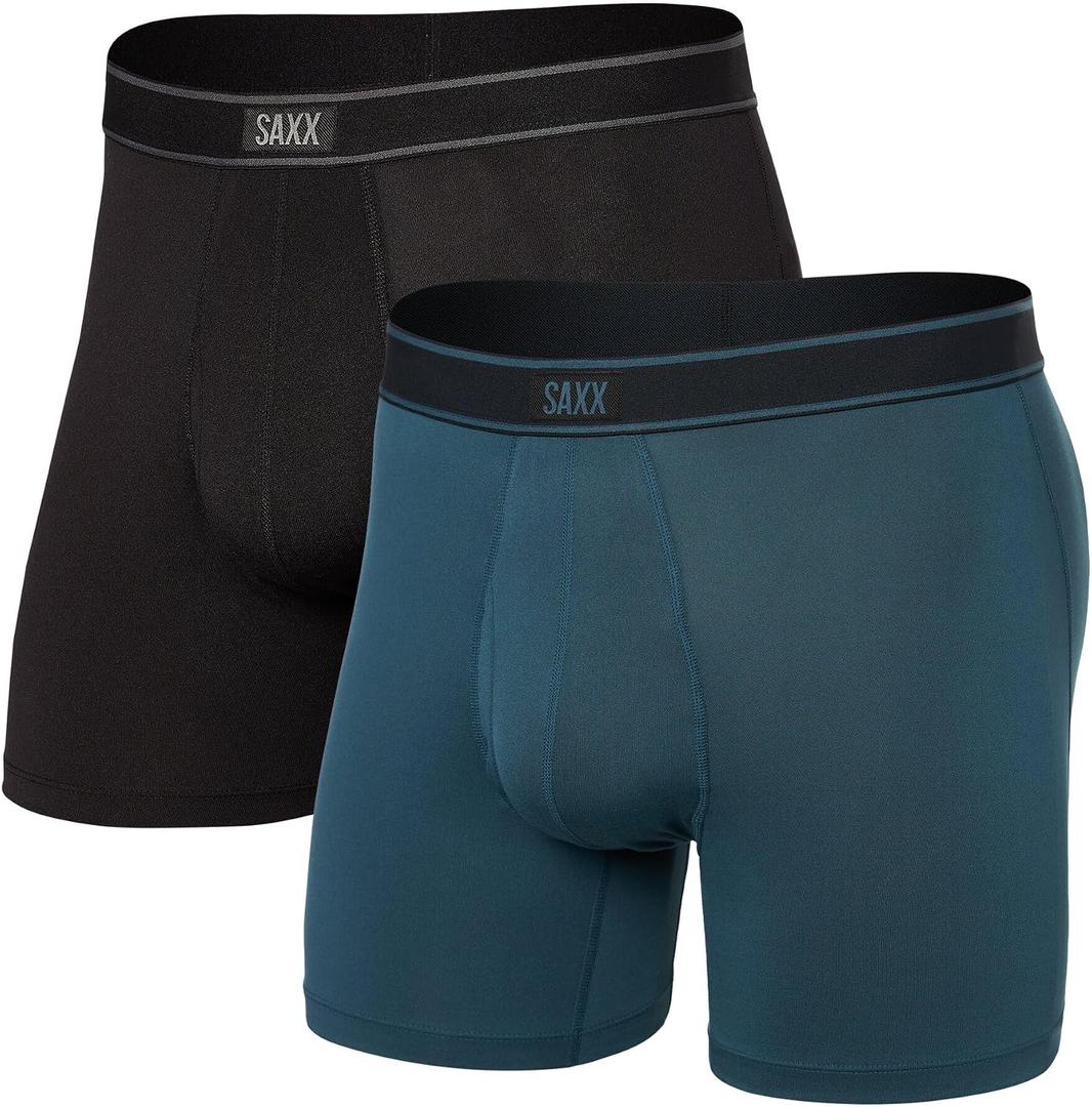 SAXX Underwear Co. Men's Daytripper Comfort Stretch Boxer Brief Fly 2-Pack (M)