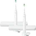 Philips Sonicare Electric Toothbrush with DiamondClean Brush Head 2-Pack Bundle, Rechargeable Electric Tooth Brush with Pressure Sensor, Sonic Electronic Toothbrush, Travel Case, White