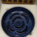 vancasso Slow Feeder Dog Bowl, 3 Cups Ceramic Slow Feeder for Large Breed, Puzzle Maze Dog Food Bowl for Fast Eater, Blue