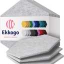 Acoustic Panels 12-Pack Soundproof Wall Panels 14"X12.1"X0.4" Sound Panels High Density Sound Dampening Panels - [Smoky White Hexagon]