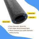 1" Trampoline Pole Foam Covers, Trampoline Pole Foam Padding Replacement, 35.4'' Length Each Enclosure Sleeve, Black, 12 Pcs