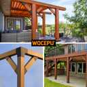 4pack 45 Degree Angle Support Bracket, for 4x6 (Actual 3.5''x5.5'') Pergolas, Gazebo, Deck Porch, Cabin Elevated Wood Support Kit (Frosted-Black)