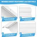WD08X10059 Dishwasher Seal Compatible with GE Dishwasher Door Seal for Short Bottom Door Replace AP3860882 1168254 AH1018448 EA1018448 PS1018448 GLD5750N10CS EDW5000L00BB PDW7880V00SS (White 1 PACK)