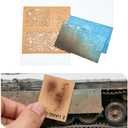 Acxico 1Set DIY Decoration Weathering Airbrush Stencils Tools for 1/35 1/48 1/72 Scale Model