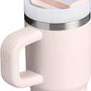 STANLEY Quencher H2.0 Tumbler with Handle and Straw 14 oz | Flowstate 3-Position Lid | Cup Holder Compatible for Travel | Insulated Stainless Steel Cup | BPA-Free | Rose Quartz 2.0