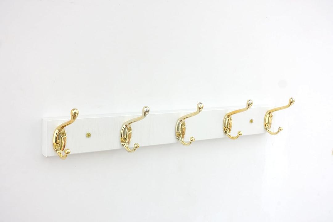 Shankala Wall Mount Coat Rack, Hooks for Wall, Gold