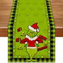 Christmas Table Runner 120 Inches Christmas Xmas Winter Holiday Decorations and Supplies for Home Kitchen Dining Room Table Decor