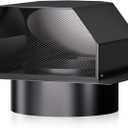 Hon&Guan 6 Inch Roof Vent CapUpgraded Airflow Roof Vents for Houses Watertight Galvanized Steel Roof Exhaust Vent for Ventilation System-with Damper