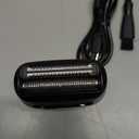 Electric Razor for Men, Foil Shaver and Beard Trimmer for Dry and Wet,Battery LED Display USB-C Fast Charge, IPX7 Waterproof Portable Travel Shaver (Charcoal Black)