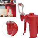Soda Dispenser, Carbonated Beverage Machine Automatic Water Cooler Dispensers Upside down Mini Water Bottle Dispenser Coke Drinking Fizz Dispense Red for Home Travelling Camping