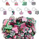 24 Pcs Alpha Kappaa Alpha Sorority Keychain, Aka Sorority Keychain Gift for Halloween Christmas Birthday