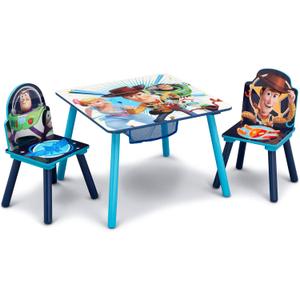 Delta Children Kids Table and Chair Set With Storage (2 Chairs Included) - Ideal for Arts & Crafts, Snack Time, Homeschooling, Homework & More, Disney/Pixar Toy Story 4