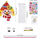 Winlyn 24 Sets Fall Craft Kits Autumn Scarecrow Crafts Fall Scarecrow Head Craft Kits Maple Leaves Pumpkins Harvest Foam Stickers Arts and Crafts for Kids Classroom Activities Holiday Party Favors