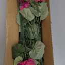 Artificial Geranium Fake Flowers for Outdoors Decoration, 6 Bundles Silk Geraniums Flower UV Resistant Look Real Faux Plants for Outside Planter Front Door Garden Patio Balcony Yard Home, Fuchsia