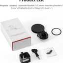 Tomat Pocket 3 Magnetic Mount Stand for DJI Osmo Pocket 3 Accessories Adapter Magnet Extension Suction Bracket Holder Vertical Surface, 180 Adjustable Handle with 1/4 Threaded