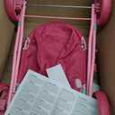 Baby Alive Deluxe Doll Pram - Pink & Rainbow - Includes Handbag, Fits 18" Dolls, Large Canopy, Storage Basket, Bassinet - Pretend Play for Kids Ages 3+