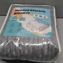 Electric Heated Blanket Throw Size 50"x60" with Cozy Flannel, 6 Heat Settings & 3 Hours Auto Off, Soft & Cozy Warming Throw for Home, Office, or Bed, Machine Washable, Grey