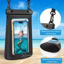 2 x Waterproof Phone Pouch for Phone, Floating Large Capacity Dry Bag Stores Sunscreen, Sunglasses, Waterproof Bag for Beach, Swimming, Kayaking for iPhone 16 15 14 11 Pro Max & Galaxy S24 S21