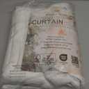 MYSKY HOME 90 Inch Curtains for Sliding Glass Door Windows, Living Room Decoration Natural Drapes Soft Comfortable Touch Farmhouse Country Patio Treatment Set, Beige White, 50" Width, 2 Panels