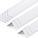 Sasylvia 10 Pcs Wall Corner Protector Guards, Vinyl 3/4 x 48 Inches Corner Trim Molding, Avoid Scratching Scuffs, Ease Install and Cleaning for Door Countertop Furniture Cabinet Protection White