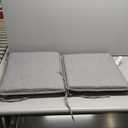 Chair Cushions Indoor Square Seat Cushions for Stools Bar Stool Cushions Cover Tatami Cushion Pillow Kitchen, Home, Office Chair Pads (20x18 Inches, Grey) Pack of 2