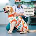 Kuoser Dog Surgery Recovery Suit, Soft Breathable Dog Recovery Suit for Female Spay Male Nueuter, Anti Licking Puppy Onesie Pet Surgical Suit for Dogs Abdominal Wounds Skin Disease, Dinosaur 2XL