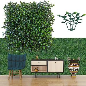 ODTORY Artificial Grass Wall Panel Backdrop,10 X 10 in 24P(16.8 sqft) UV-Anti Greenery Boxwood Panels for Indoor Outdoor Green Wall Decor & Ivy Fence Covering Privacy ODTORY Artificial Grass Wall Panel Backdrop,10 X 10 in 24P(16.8 sqft) UV-Anti Greenery Boxwood Panels for Indoor Outdoor Green Wall Decor & Ivy Fence Covering Privacy