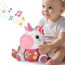 iPlay, iLearn Baby Unicorn Musical Toys, Newborn Girls Gift, Soft Unicorn Plush Stuffed Animal, Infant Light Music Time, 1st Valentine's Easter Stuffer for 0 1 2 3 6 9 12 18 Month 1-3 Yrs Toddlers