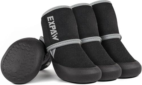 EXPAWLORER Waterproof Dog Shoes for Small Medium Large Dogs, Dog Shoes for Hot Pavement, Hiking Walking, Reflective Dog Booties for Outdoor Snow Rain Days, Anti-Slip Dog Boots & Paw Protectors, XXL