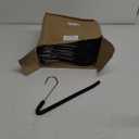 Open Ended Padded Pants Hangers Non Slip Foam Sponge Coated Pant Hangers for Men and Women Plating Anti Rust Chrome Metal for Closet Jeans Slacks Towel Skirt Organizer, Black(50 Pack)